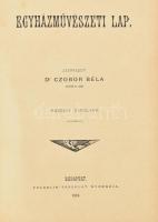 Egyházművészeti Lap. Szerkeszti Dr. Czobor Béla. II. évfolyam, 1881. 384p. Egészvászon kötésben