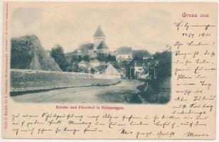 1901 Holcmány, Holzmengen, Hosman; Kirche und Pfarrhof. G.A. Seraphin / templom és plébánia / church and parish