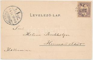 1901 Holcmány, Holzmengen, Hosman; Kirche und Pfarrhof. G.A. Seraphin / templom és plébánia / church...