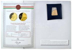 ifj. Szlávics László (1959-) 2011. "Nagy Magyarok / Szent Erzsébet" aranyozott Cu emlékérem tanúsítvánnyal (40mm) T:PP