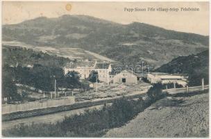 1915 Felsővisó, Viseu de Sus (Máramaros); Papp Simon-féle fűrészüzeme és a villanytelep. Háger Léb kiadása / saw mill, power plant (EK)