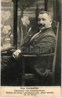 1915 Malzin Max Carmellini, bűvész, illuzionista, gondolatolvasó / Illusionist und Gedankenleser. Besitzer der königl. schwedischen gold. "Wasa"-Medaille mit der Krone / Illusionist and mind reader + "CS. ÉS KIR. ELLENÖRZŐ BIZOTTSÁG 1915 VIII. 12. TEMESVÁR"