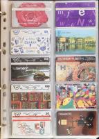 cca 1200 darabos telefonkártya gyűjtemény, 8 berakó mappában, nagyrészt külföldiek