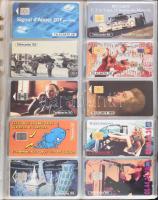 cca 1200 darabos telefonkártya gyűjtemény, 8 berakó mappában, nagyrészt külföldiek