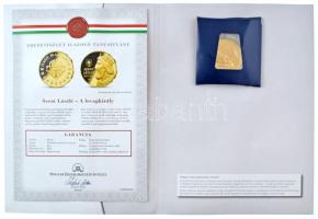 ifj. Szlávics László (1959-) 2011. "Nagy Magyarok / Szent László" aranyozott Cu emlékérem tanúsítvánnyal (40mm) T:PP