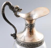 G. Galbiati Milano ezüstözött szerelékes karaffa. Jelzett, kopással, m: 29,5 cm
