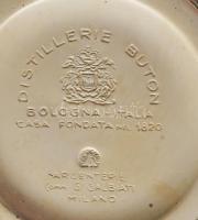 G. Galbiati Milano ezüstözött szerelékes karaffa. Jelzett, kopással, m: 29,5 cm