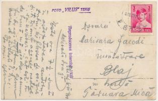 1930 Tövis, Teius; Str. Sf. Nicolae, Cartierul Restaurantelor / utca, Lui Andrei bodegája és étterem...