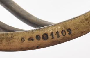 Francia M1822 lovassági szablya. Acél pengével, bőrborítású markolattal, három mellékkengyeles réz k...