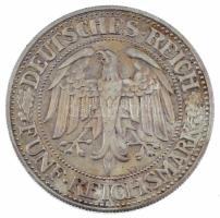 Németország / Weimari Köztársaság 1930G 5M Ag Karlsruhe. R! T:AU,XF patina Germany / Weimar Republic 1930G 5 Mark Ag Karlsruhe. R! C:AU,XF patina Krause KM#56