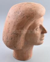 Eőry Miklós (1934-2003): Férfi fej. 1961. Kerámia, jelzett, kis pattogzással, m: 32 cm /// KIZÁRÓLAG...