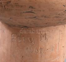 Eőry Miklós (1934-2003): Férfi fej. 1961. Kerámia, jelzett, kis pattogzással, m: 32 cm /// KIZÁRÓLAG...