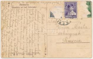 1929 Aninósza, Aninoasa (Hunyad); Macelaria lui Iosif Schmieder / hentes üzlet / butcher shop (EK)