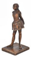 Edgar Degas: La Petite Danseuse de Quatorze Ans (Tizennégy éves kis táncosnő) szobrának hivatalos bronz utánöntése. Kis kopással, m: 14 cm