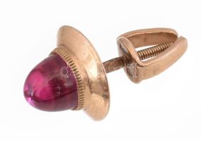 14 K arany fülbevaló kővel szintetikus. jelzett br 2,73 g