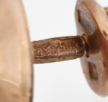 14 K arany fülbevaló kővel szintetikus. jelzett br 2,73 g