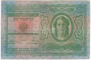 1912. 100K piros "MAGYARORSZÁG" felülbélyegzéssel T:F kis szakadás, tűlyuk
Adamo K28