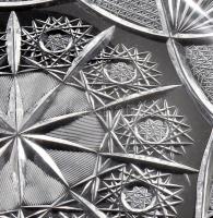 Kristály kínáló tál, eredeti dobozában új állapotban d: 27 cm