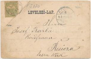 1907 Királykegye, Königsgnade, Tirol, Chiroi; Fő tér. Franz Schweininger kiadása / main square (EB)