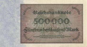 Német Birodalom / Weimari Köztársaság 1923. 500.000M birodalmi nyomat, sorszám kétszer szerepel az e...