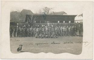 1910 Apáca, Apata, Geist; elemi iskola hadserege / school army. photo (EK)