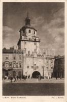Lublin Krakow gate with restaurant and furniture shop