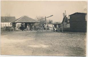 Kiskomlós, Comlosu Mic (Banat); K. Frauenhoffer Holzhandlung / fatelep / sawmill, timber yard. photo