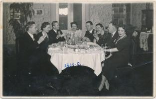 1939 Fogaras, Fagaras; Ünnepi vacsora / dinner. G. Szabó photo (fl)