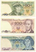 Lengyelország 1982. 1000Zl + 1986. 50Zl + 100Zl T:AU-F Poland 1982. 1000 Zlotych + 1986. 50 Zlotych + 100 Zlotych C:AU-F