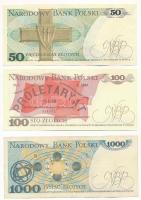 Lengyelország 1982. 1000Zl + 1986. 50Zl + 100Zl T:AU-F
Poland 1982. 1000 Zlotych + 1986. 50 Zlotych...