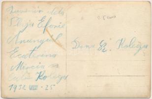 1932 Eforie, Carmen Sylva, Carmen Silva; nyaralás a Fekete tengernél, "Roza" csónak / summ...