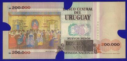Uruguay 1989-92. 1000NP "NO EMITIDO", 2000NP, 5000NP "NO EMITIDO", 10.000NP &quo...