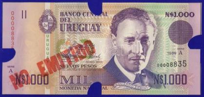 Uruguay 1989-92. 1000NP "NO EMITIDO", 2000NP, 5000NP "NO EMITIDO", 10.000NP &quo...