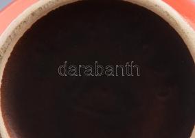 Retro német narancsmázas váza. Jelzett, hibátlan, m: 25 cm