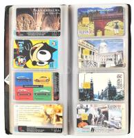 80 db telefonkártya kis berakóban benne kora 1991-es darabok, stb.