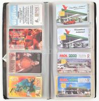 80 db telefonkártya kis berakóban benne kora 1991-es darabok, stb