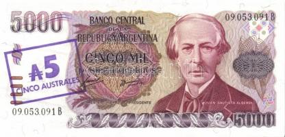 Argentína 1985. 1A, 5A, 10A komplett sor! T:I