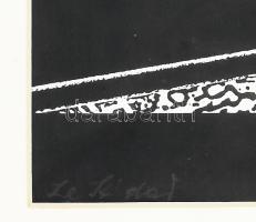 Joseph Kádár (1936-2019): Geometrikus kompozíció. Szitanyomat, vegyes technika, papír, jelezve balra...