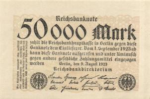 Német Birodalom / Weimari Köztársaság 1923. 50.000M T:I