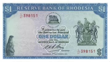 Rhodesia 1974-79. 1$, 2$, 5$, 10$ komplett sor! T:I Összesen 4klf db!