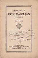 Sebes Árpád:
Stix partján. Versek 1915-1925. (Dedikált.)
Budapest, 1925. Arany János Irodalmi és N...