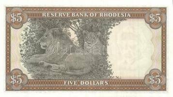 Rhodesia 1974-79. 1$, 2$, 5$, 10$ komplett sor! T:I Összesen 4klf db!
