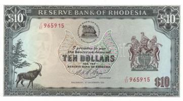 Rhodesia 1974-79. 1$, 2$, 5$, 10$ komplett sor! T:I Összesen 4klf db!