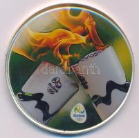 Brazília 2016. 100R "Rio-i Olimpia" multicolor ezüstözött fém commemorative coin T:AU (PP)...