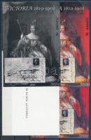 2001/34 Victoria 4 db-os emlékív garnitúra azonos sorszámmal (20.000) / souvenir sheet collection of 4 with same number