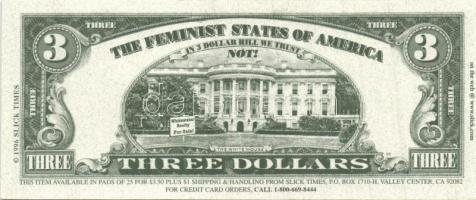 USA 1998. 3$ "Bill Clinton" + 3$ "Hillary Clinton" fantáziapénz T:I