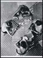 cca 1936 Kártyázók, 1 db modern nagyítás, jelzés nélkül, 15x21 cm