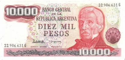 Argentína 1976-83. 10P, 50P, 100P, 500P, 1000P, 5000P, 10.000P 2klf, 50.000P, 100.000P, 500.000P, 10...