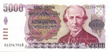 Argentína 1983-83. 1P (2x), 5P (2x), 10P 2klf, 50P, 100P, 500P, 1000P, 5000P egy kivételével komplet...