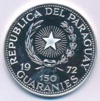 Paraguay 1972. 150G Ag "Müncheni Olimpia 1972 - Távolugró" T:PP Paraguay 1972. 150 Guarani...